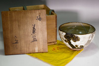 Kiyomizu Rokubey 6th (1901-1980) Vintage Kyo pottery teabowl #4858