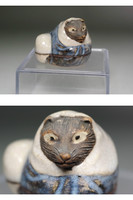Nonomura Ninsei (1648-1690) Antique pottery incense case "raccoon dog" #4950