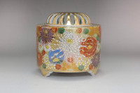 Vintage Kutani porcelain incense burner #4961