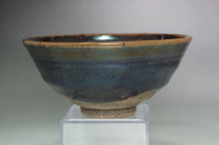 Kato Shuntai (1802-1877) Antique SETO TENMOKU pottery tea bowl #5016