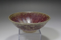 Antique Japaese cinnabar glaze teabowl #5091