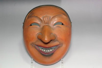 Antique Japanese lacquered Noh mask #5187