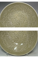 Carved Yaozhou Celadon Bowl with Floral Design, 11–12C #5275