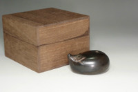 Antique Ccopper Water Dropper in Eggplant Form, 18–19C Japan #5278