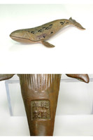 18C Chinese Qianlong Period Bronze Whale-shaped Incense Burner #5350