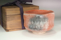 Attribute to Raku Keinyu 19C Japanese Aka-Raku Tea Bowl #5356
