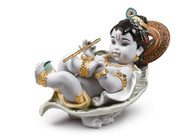 Lladro Krishna on Leaf Figurine 01009370 / 9370