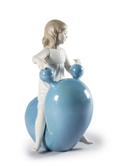 My Seesaw Balloon Girl Figurine. Blue Lladro  01009368
