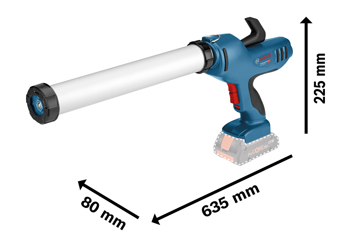 Bosch GCG 18V-600 Cordless Caulking Gun (06019C4001)
