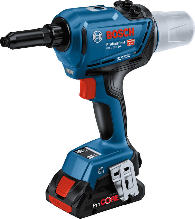 Bosch GRG 18V-16 Cordless Rivet Gun Kit (2 x 2Ah) (06019K5071)