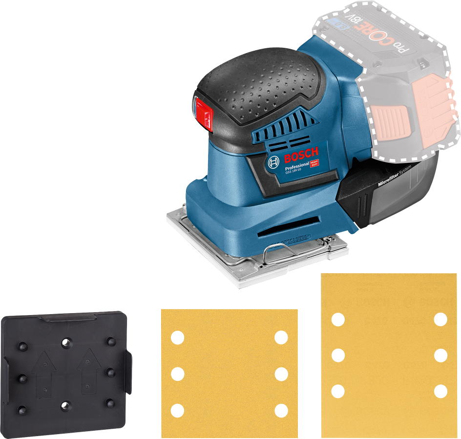 Bosch GSS 18 V-10 Orbital Sander (Body Only) (06019D0200)