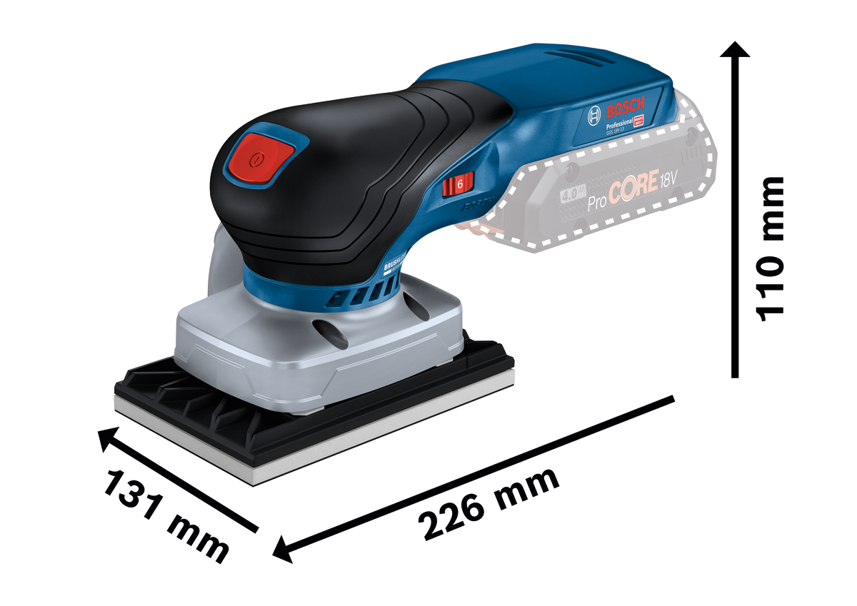 Bosch GSS 18 V-13 Orbital Sander Body Only (L-Boxx) (06019L0101)