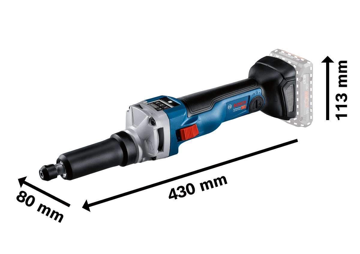 Bosch GGS 18V-10 SLC Cordless Straight Grinder (06012B4001)