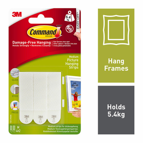 Command Medium Picture Hanging Strips (4 Sets) (3M17201)