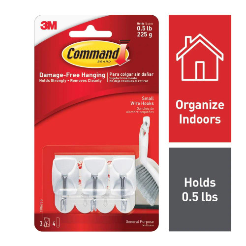 Command Small Wire Hooks (3 Hooks) (3M17067)