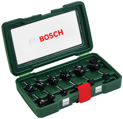 Bosch 12-piece TC router bit set (1/4" shank)