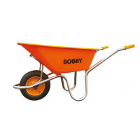 BOBBY Wheelbarrow Orange Plastic Tray 100L