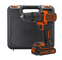 Black & Decker 18V 2 Gear Hammer Drill with Battery Charger and Kitbox