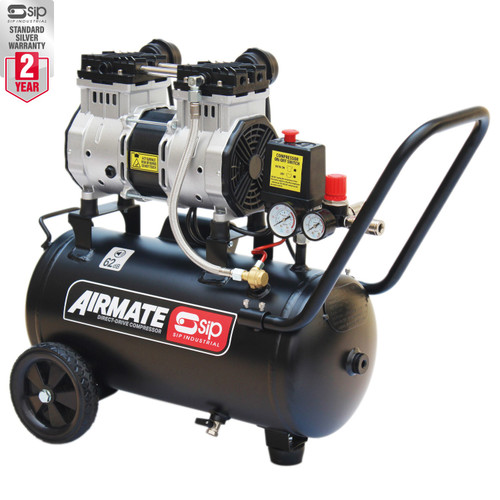 SIP DD 2hp 24ltr Low Noise Oil-Free Compressor