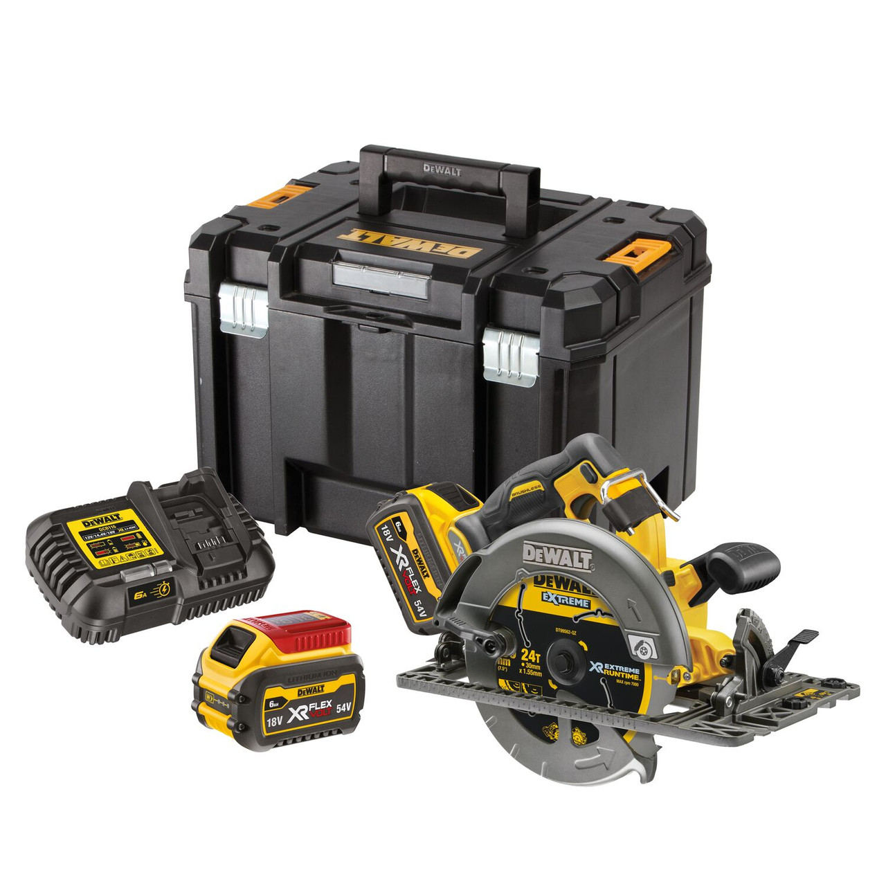 Dewalt DCS579T2 54V 190mm Circular Saw (2x6Ah) (Rail Compatible)