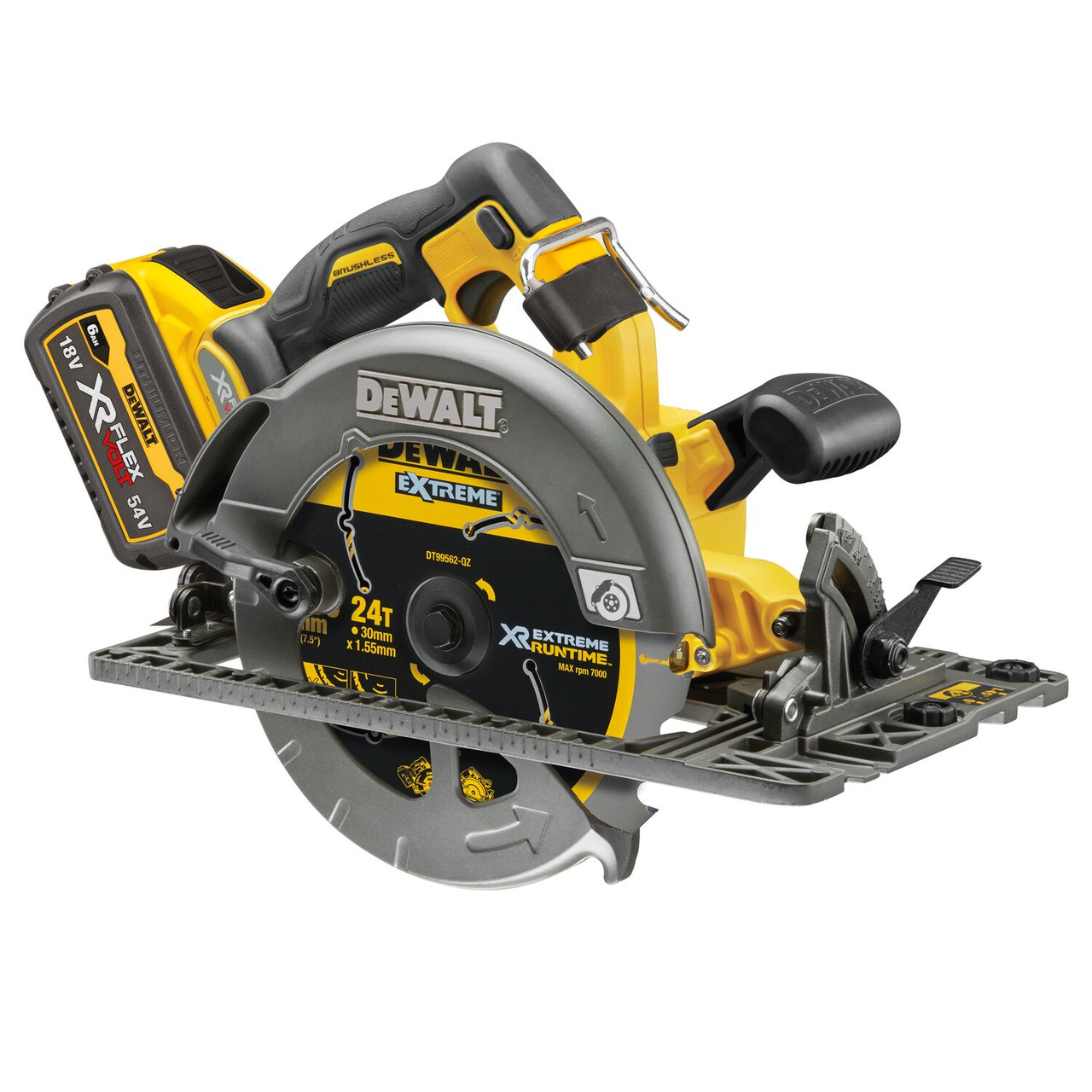 Dewalt DCS579T2 54V 190mm Circular Saw (2x6Ah) (Rail Compatible)