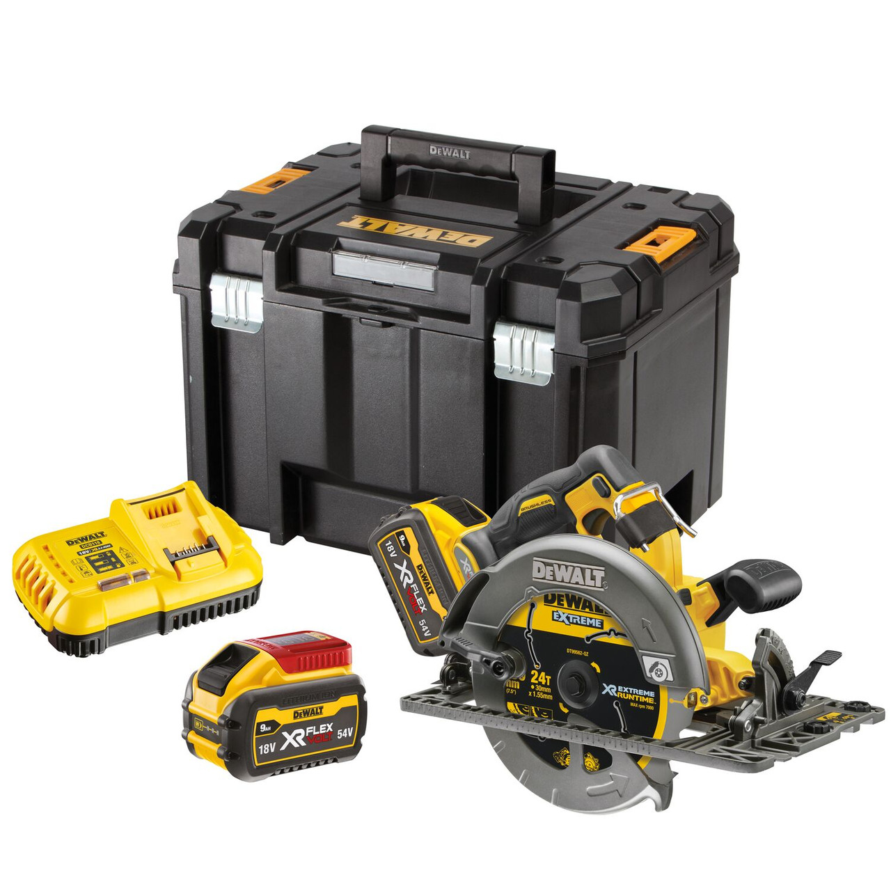 Dewalt DCS579X2 54V 190mm Circular Saw (2x9Ah) (Rail Compatible)