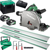 Hikoki 165mm Cordless Plunge Saw Package Kit (2 Batts)
