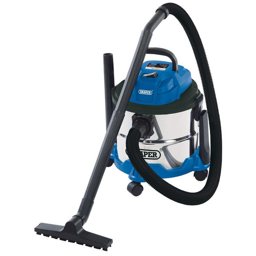 Draper 15L Wet & Dry Vacuum with Stainless Steel Tank (1250W) (20514)