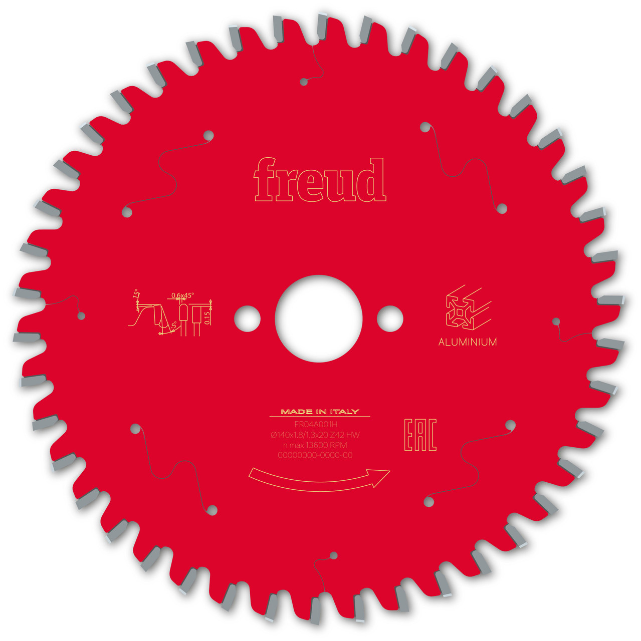 Freud Aluminium Circular Saw Blade 140 x 20 x 1.8 x T42 (F03FS09806)