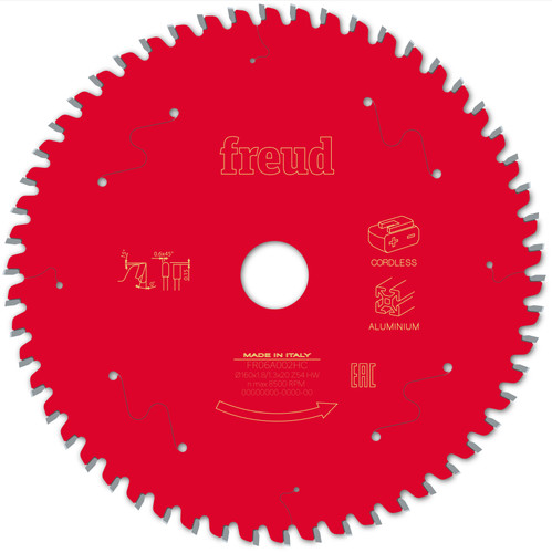 Freud Aluminium 160 x 20 x 1.8/1.3 x T54 Circular Saw Blade (F03FS10085)