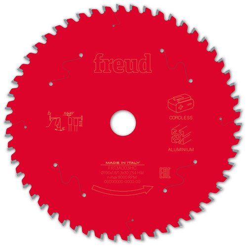 Freud CL Aluminium 190 x 30 x 1.8/1.3 x T54 Circular Saw Blade (F03FS10088)