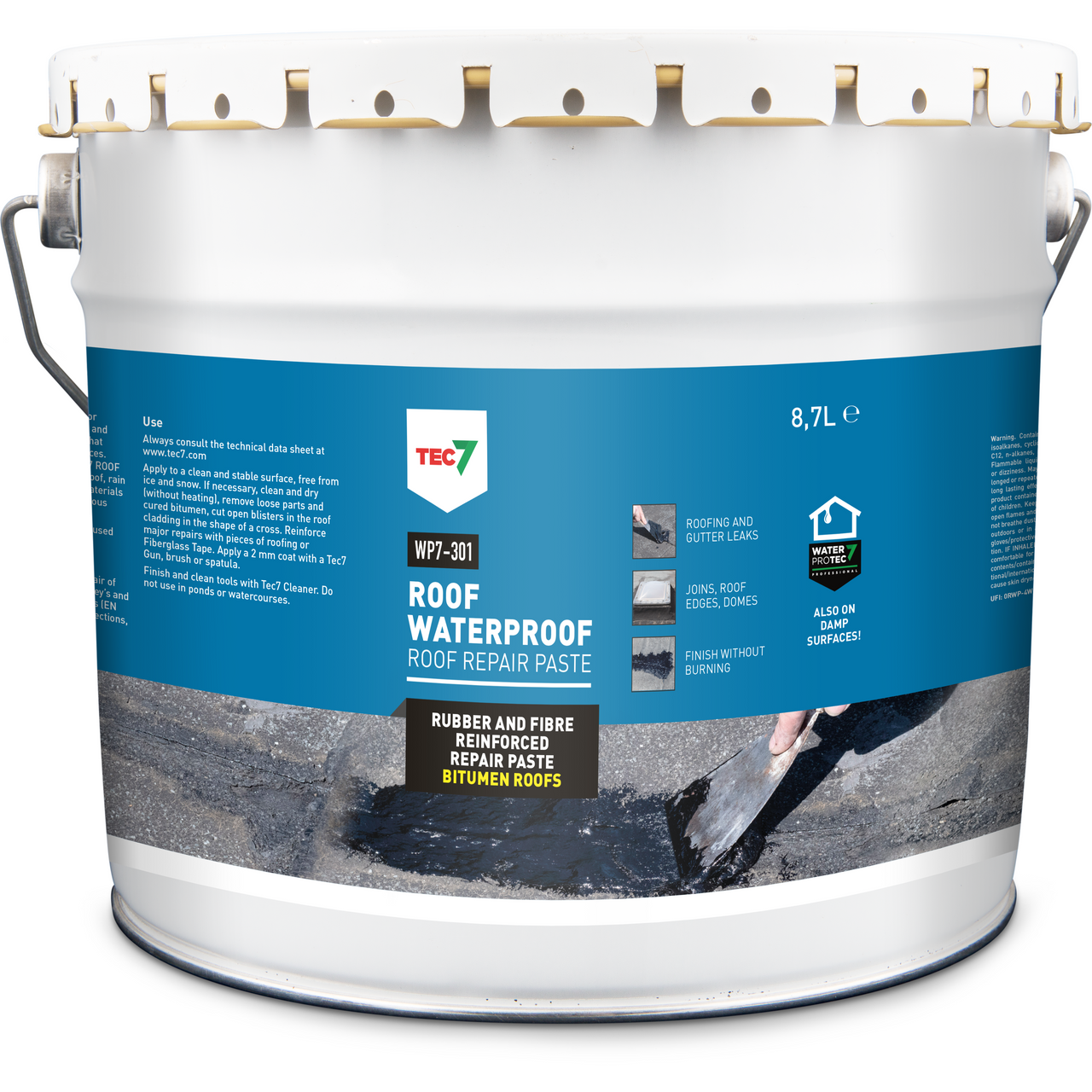 Tec7 WP7-301 Roof Waterproof Repair Paste 8.7Kg