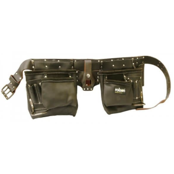 Oil Tanned Double Tool Pouch Top Grain Leather