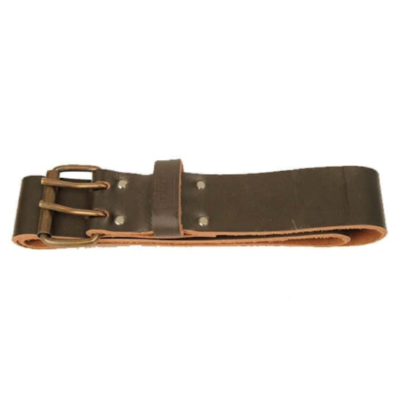 Leather Belt Top Grain With Double Pin : (50mm) Up To 46Inch wais