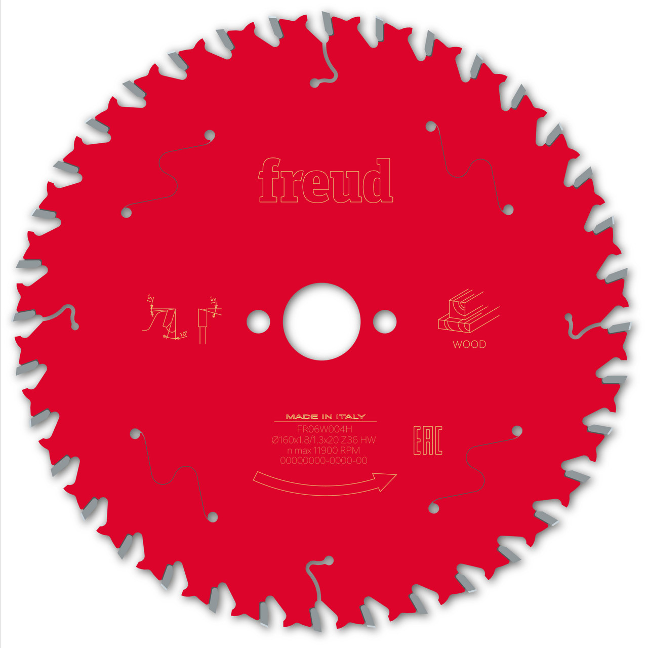 Freud Wood Circular Saw Blade 160mm x 20mm x 1.8mm x 36T (F03FS09676)