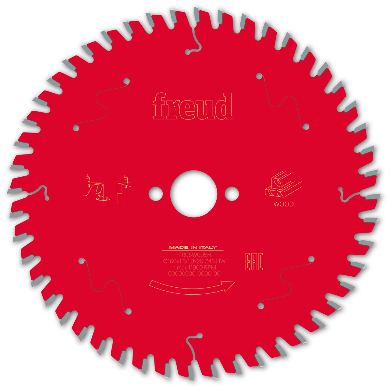 Freud Wood Circular Saw Blade 160mm x 20mm x 1.8mm x 48T (F03FS09677)