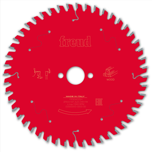 Freud Wood Circular Saw Blade 160mm x 20mm x 1.8mm x 48T (F03FS09677)