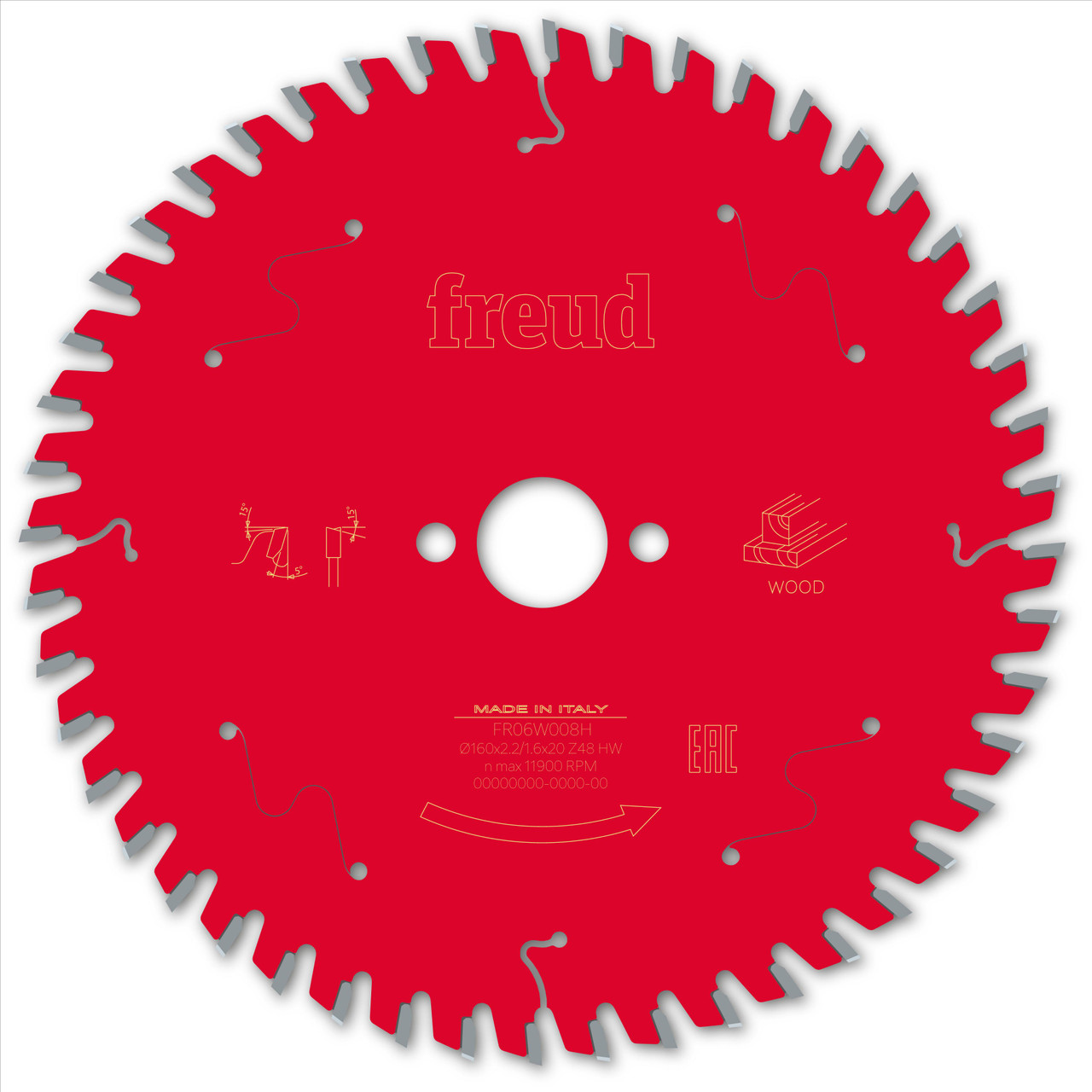 Freud Wood Circular Saw Blade 160mm x 20mm x 2.2mm x 48T (F03FS09680)