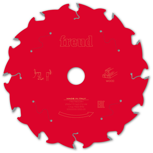 Freud Wood Circular Saw Blade 160mm x 20mm x 1.7mm x 12T (F03FS10040)