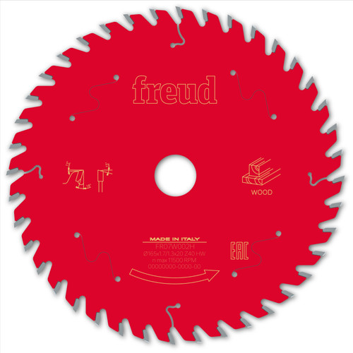 Freud Wood Circular Saw Blade 165mm x 20mm x 1.7mm x 40T
