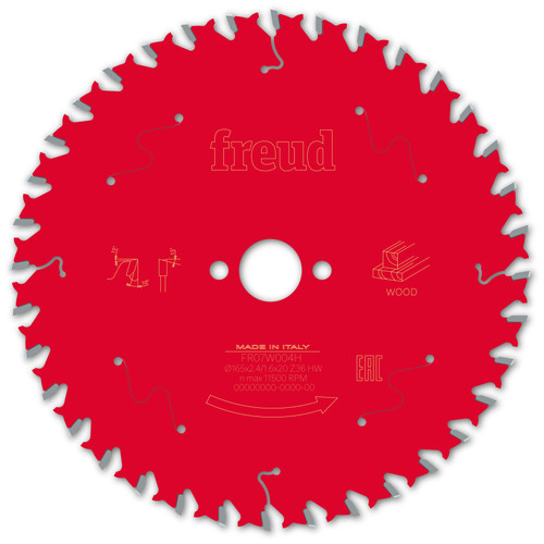 Freud Wood Circular Saw Blade 165mm x 20mm x 2.4mm x 36T (F03FS09689)