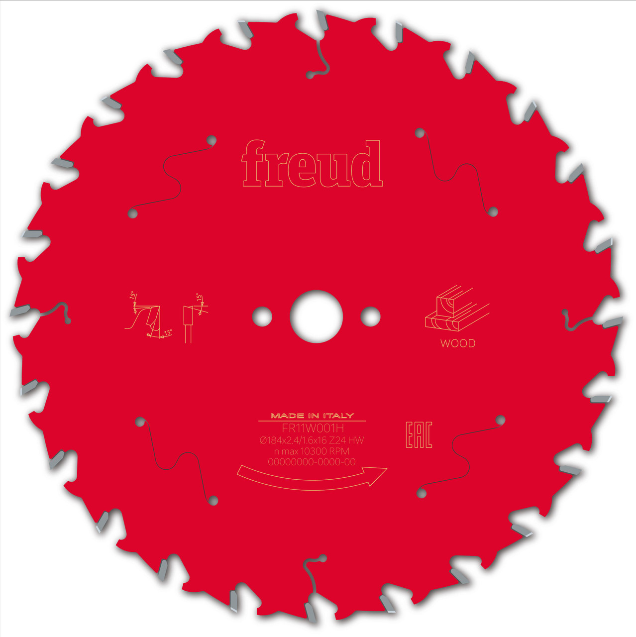 Freud Wood Circular Saw Blade 184mm x 16mm x 2.4mm x 24T (F03FS09703)