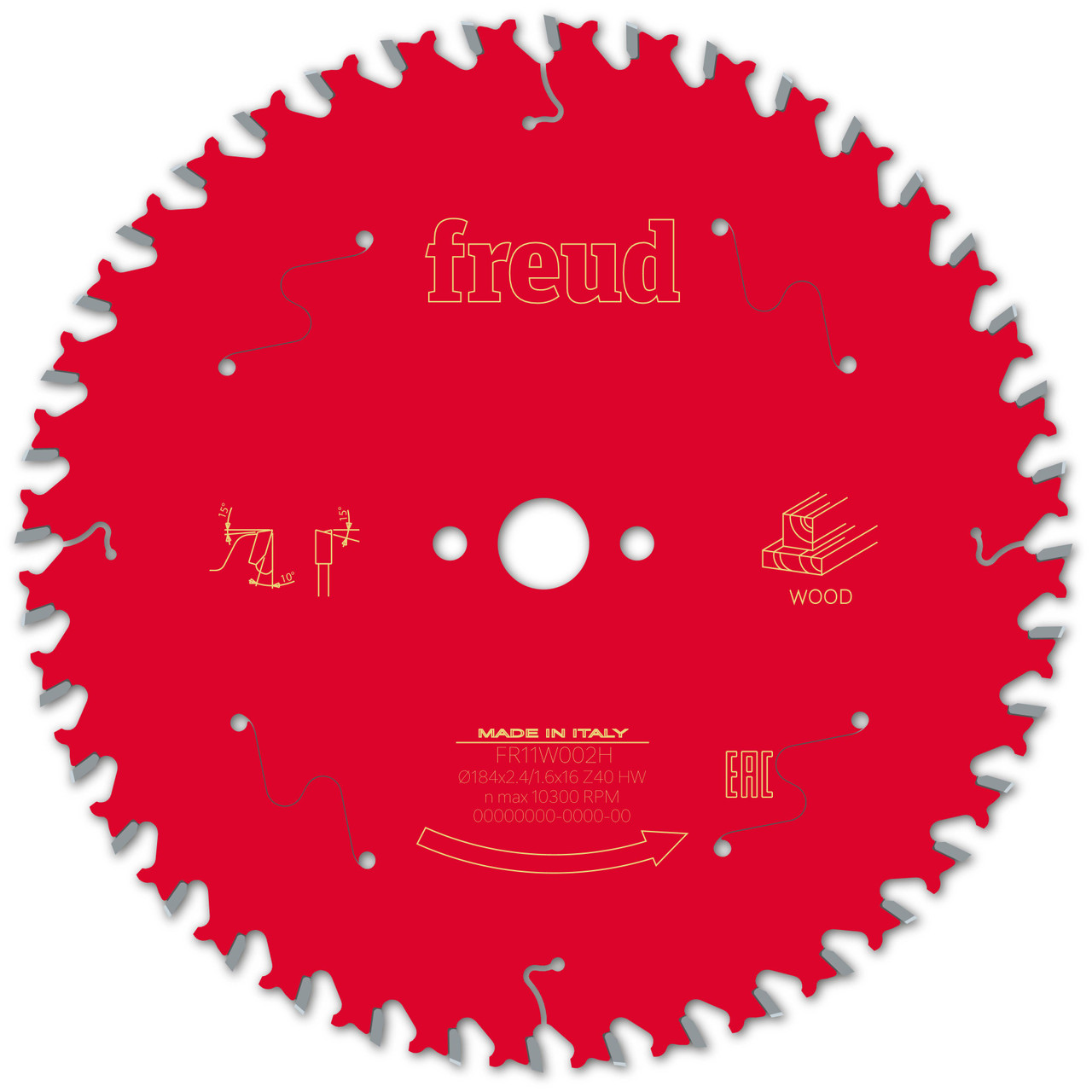 Freud Wood Circular Saw Blade 184mm x 16mm x 2.4mm x 40T (F03FS09704)