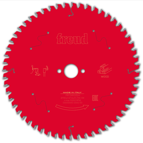Freud Wood Circular Saw Blade 190mm x 20mm x 2.4mm x 56T (F03FS09716)