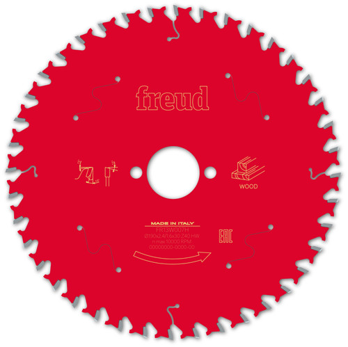Freud Wood Circular Saw Blade 190mm x 30mm x 2.4mm x 40T (F03FS09718)