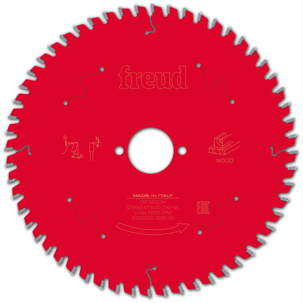 Freud Wood Circular Saw Blade 190mm x 30mm x 2.4mm x 56T (F03FS09720)