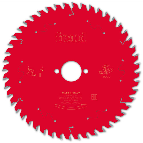 Freud Wood Circular Saw Blade 200mm x 30mm x 2.8mm x 48T (F03FS09722)