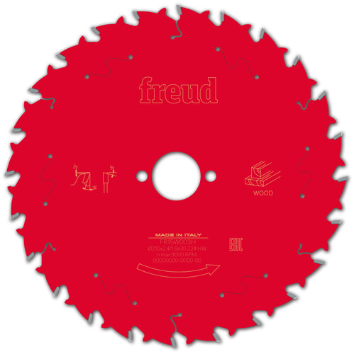 Freud Wood Circular Saw Blade 210mm x 30mm x 2.8mm x 24T (F03FS09725)