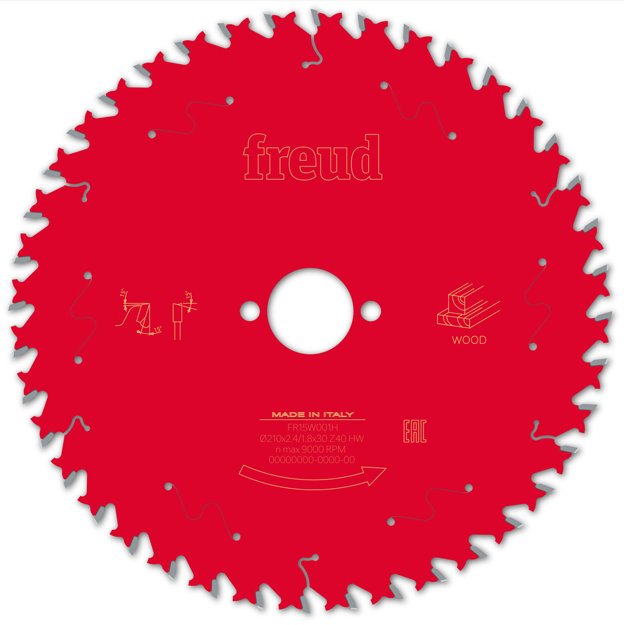 Freud Wood Circular Saw Blade 210mm x 30mm x 2.4mm x 40T (F03FS09723)
