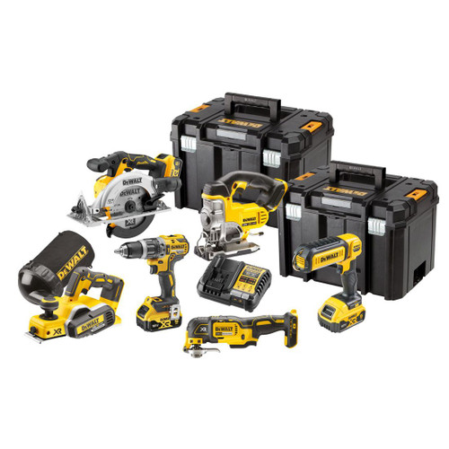 DeWalt 18v XR Cordless 6 Piece Kit Inc 3x 5.0Ah Batts